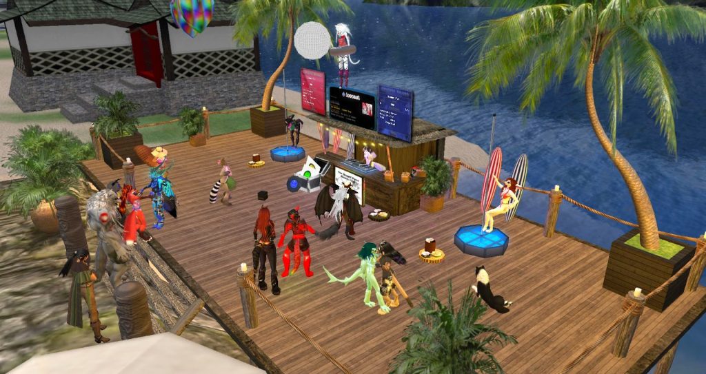 furry beach club party