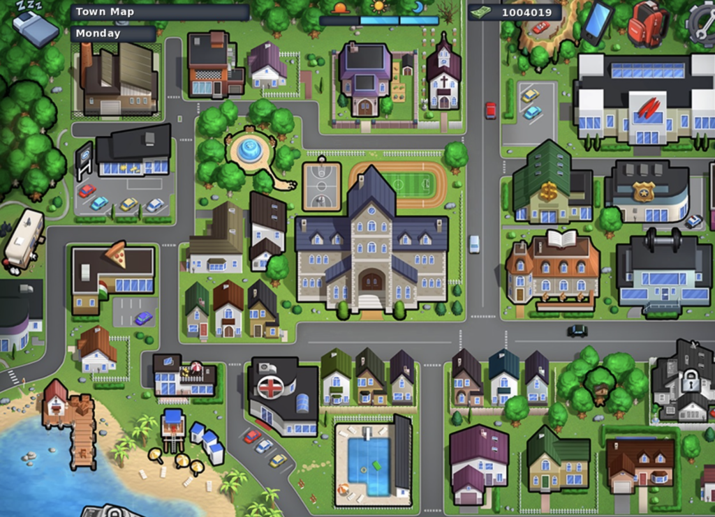 summertime saga review town map