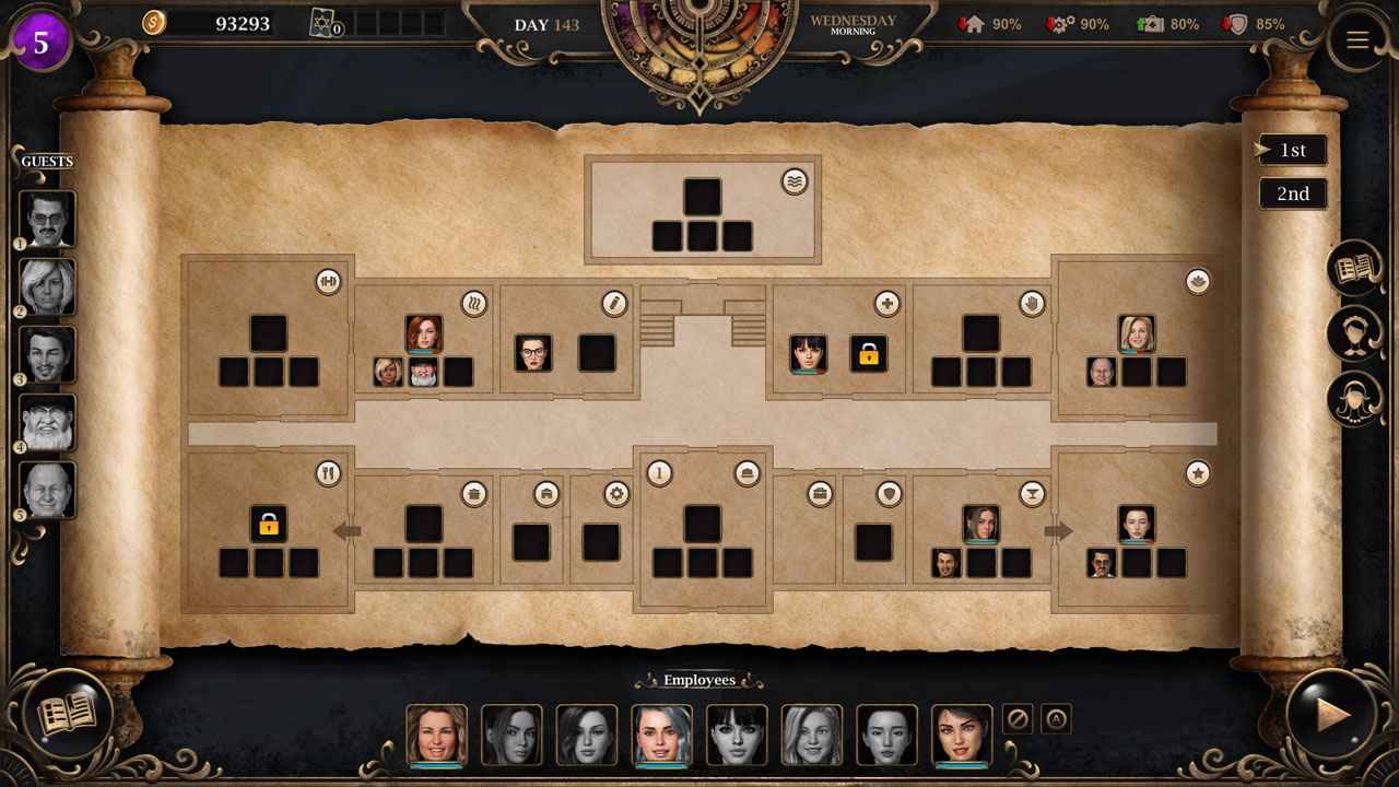 mystwood manor gaming interface